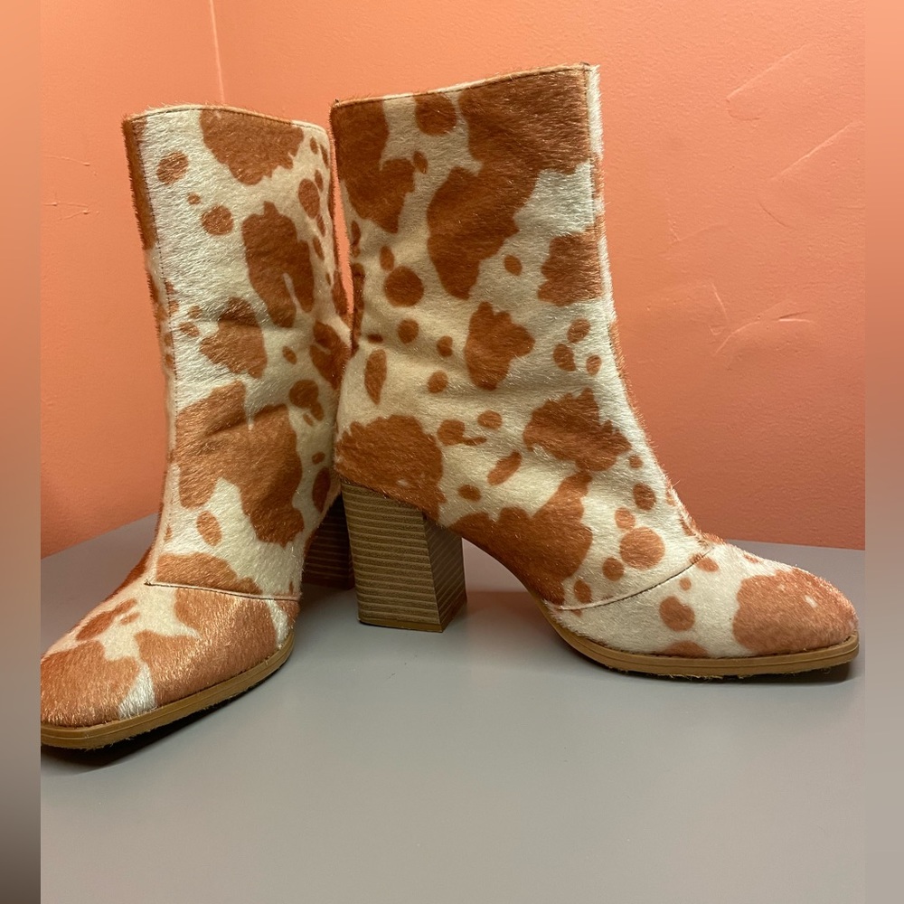 Cow Print Boots